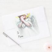 クリスマスはキリストの天使祈から始まる スクエアシール (封筒)