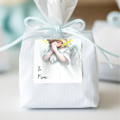 クリスマスはキリストの天使祈から始まる スクエアシール