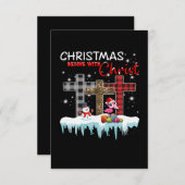 クリスマスはキリスト・ラブ・フラミンゴから始まる 出欠カード (正面/裏面)