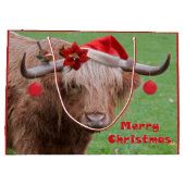 クリスマスはギフトバッグを親しくします ラージペーパーバッグ (裏面)