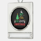 クリスマスはクリスマスが大好きな女の子に贈る シルバープレートバナーオーナメント (左)