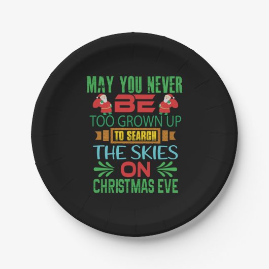 クリスマスはクリスマスイブに空を贈る ペーパープレート (正面)