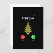 クリスマスはクリスマス・パジャマおもしろいX-Masを呼んでいる 招待状 (正面/裏面)