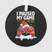 クリスマスはサルカスに来るためにゲームを中断おもしろいした オーナメント (裏面)