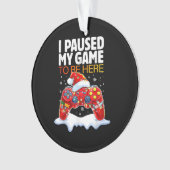 クリスマスはサルカスに来るためにゲームを中断おもしろいした オーナメント (正面)