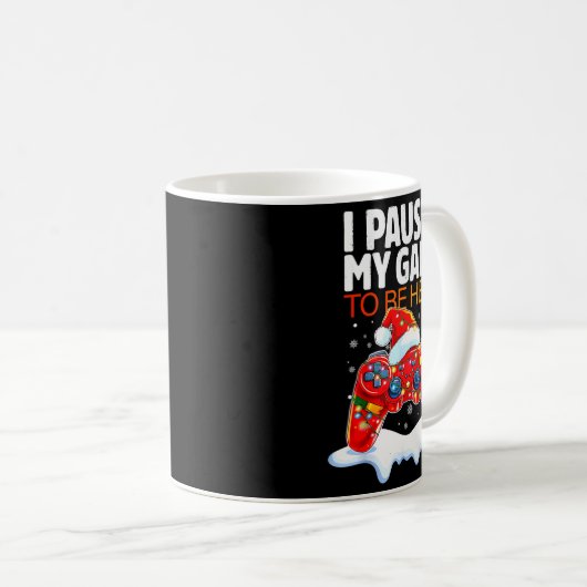 クリスマスはサルカスに来るためにゲームを中断おもしろいした コーヒーマグカップ (正面右)