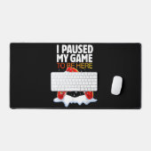 クリスマスはサルカスに来るためにゲームを中断おもしろいした デスクマット (キーボード&マウス)