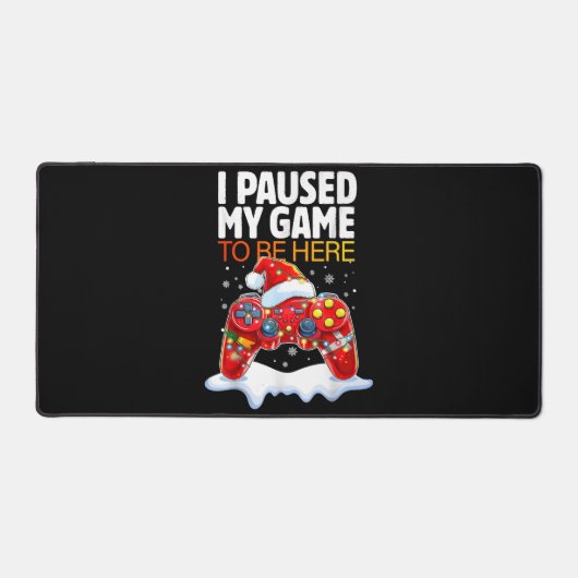 クリスマスはサルカスに来るためにゲームを中断おもしろいした デスクマット (正面)