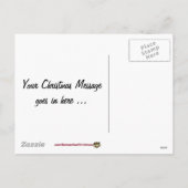 クリスマスはサル遊のゴルフ、カエルを見ている シーズンポストカード (裏面)