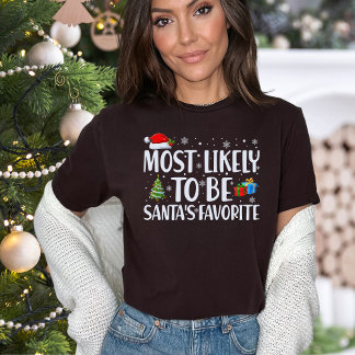 クリスマスはサンタクロースお気に入りのだおもしろい Tシャツ