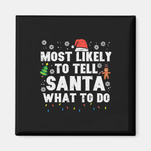 クリスマスはサンタクロースに何をすべきかクリスマス家族 マグネット