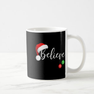 クリスマスはサンタクロースを信じる ファミリー向け楽しいXmas コーヒーマグカップ