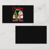 クリスマスはシーズー(犬)Tzu Santa Hat Lighで良い エンクロージャーカード (正面/裏面)