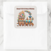 クリスマスはジンジャーブレッドの列車を願う スクエアシール (バッグ)