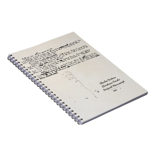 クリスマスはチャールズ・ディケンズの原稿をキャロルを歌います ノートブック (右側)