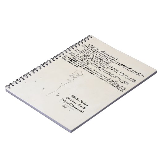 クリスマスはチャールズ・ディケンズの原稿をキャロルを歌います ノートブック (左側)