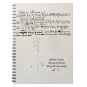 クリスマスはチャールズ・ディケンズの原稿をキャロルを歌います ノートブック (正面)