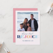 クリスマスはハートを喜ばせる写真 カード (正面/裏面インサイチュ)