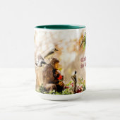 クリスマスはビッグフットの鳥のコーヒーマグのためだ マグカップ (中央)