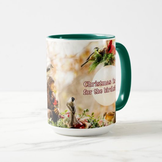 クリスマスはビッグフットの鳥のコーヒーマグのためだ マグカップ (正面右)