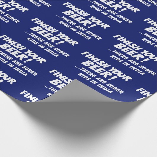 クリスマスはビールのクリスマスユーモアを仕上げる ラッピングペーパー (角)