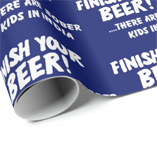 クリスマスはビールのクリスマスユーモアを仕上げる ラッピングペーパー (ロールコーナー)