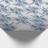 クリスマスはブルー&シルバー ラッピングペーパー (角)