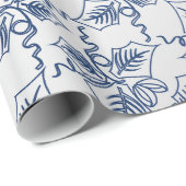 クリスマスはブルー&シルバー ラッピングペーパー (ロールコーナー)