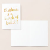 クリスマスはブル – タイポグラフィ・カード 箔カード (ディスプレー)