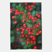 クリスマスはベリーだ! キッチンタオル (縦)