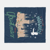 クリスマスはホグワーツにいたい フリースブランケット (正面(横))