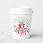 クリスマスはホットチョコレートのキスを願う 紙コップ (正面)