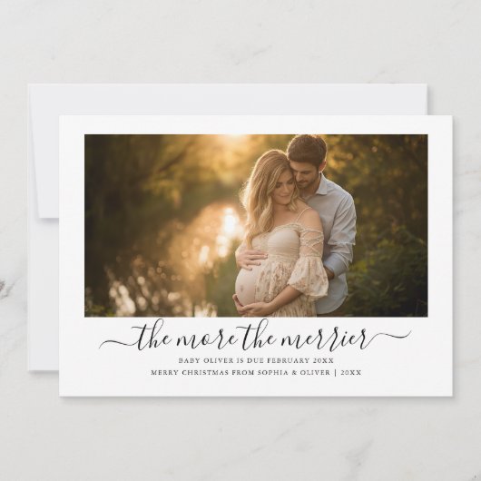 クリスマスはメリー妊娠発表 シーズンカード (正面)