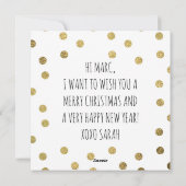 クリスマスはメリー金箔ドットパターン シーズンカード (裏面)