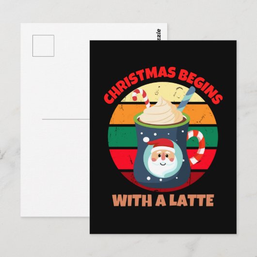 クリスマスはラテから始まる ポストカード (正面/裏面)