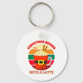 クリスマスはラテで始まる キーホルダー (正面)