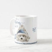 クリスマスはラフ、犬派のクリスマス·ワンちゃん コーヒーマグカップ (正面左)