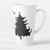 クリスマスはラブブラックツリーことわざ カフェラテマグ (右)