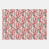 クリスマスはレトロ ラッピングペーパーシート (正面3)