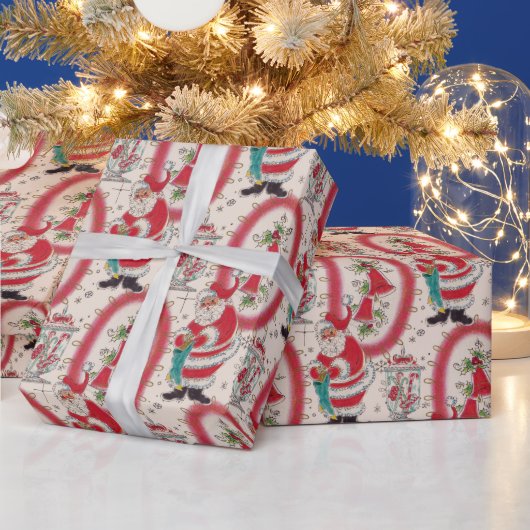 クリスマスはレトロ ラッピングペーパー (クリスマス)