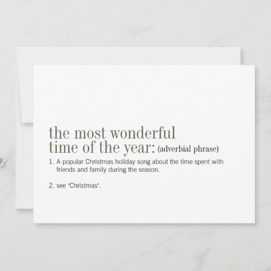 クリスマスは一年で最も素晴らしい時期 シーズンカード (正面)