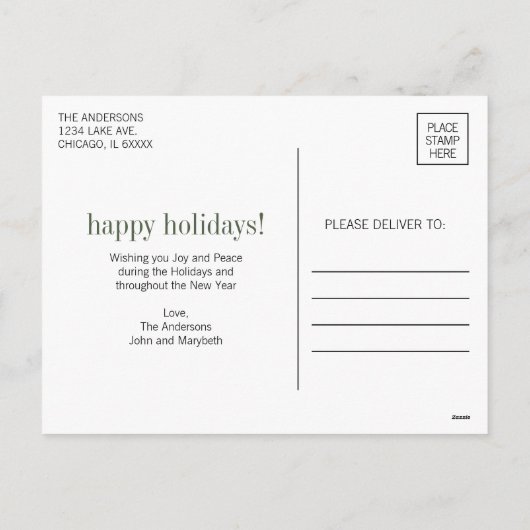 クリスマスは一年で最も素晴らしい時期 シーズンポストカード (裏面)