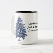 クリスマスは一日だけじゃない、心の枠だ ツートーンマグカップ (正面左)