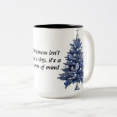 クリスマスは一日だけじゃない、心の枠だ ツートーンマグカップ (正面右)