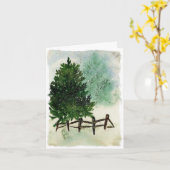 クリスマスは優しさ、勇気、希望だ カード (黄色い花)