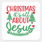 クリスマスは全てイエスの事だ スクエアシール (正面)