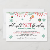 クリスマスは全て穏やかではなおもしろいい 招待状 (正面)