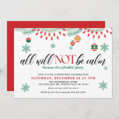 クリスマスは全て穏やかではなおもしろいい 招待状 (正面/裏面)