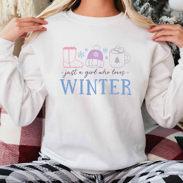 クリスマスは冬を愛する女の子にすぎない スウェットシャツ