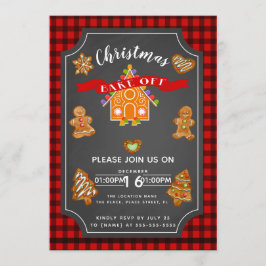 クリスマスは募金活動のイベントのクッキーのパーティーを離れて焼けます 招待状